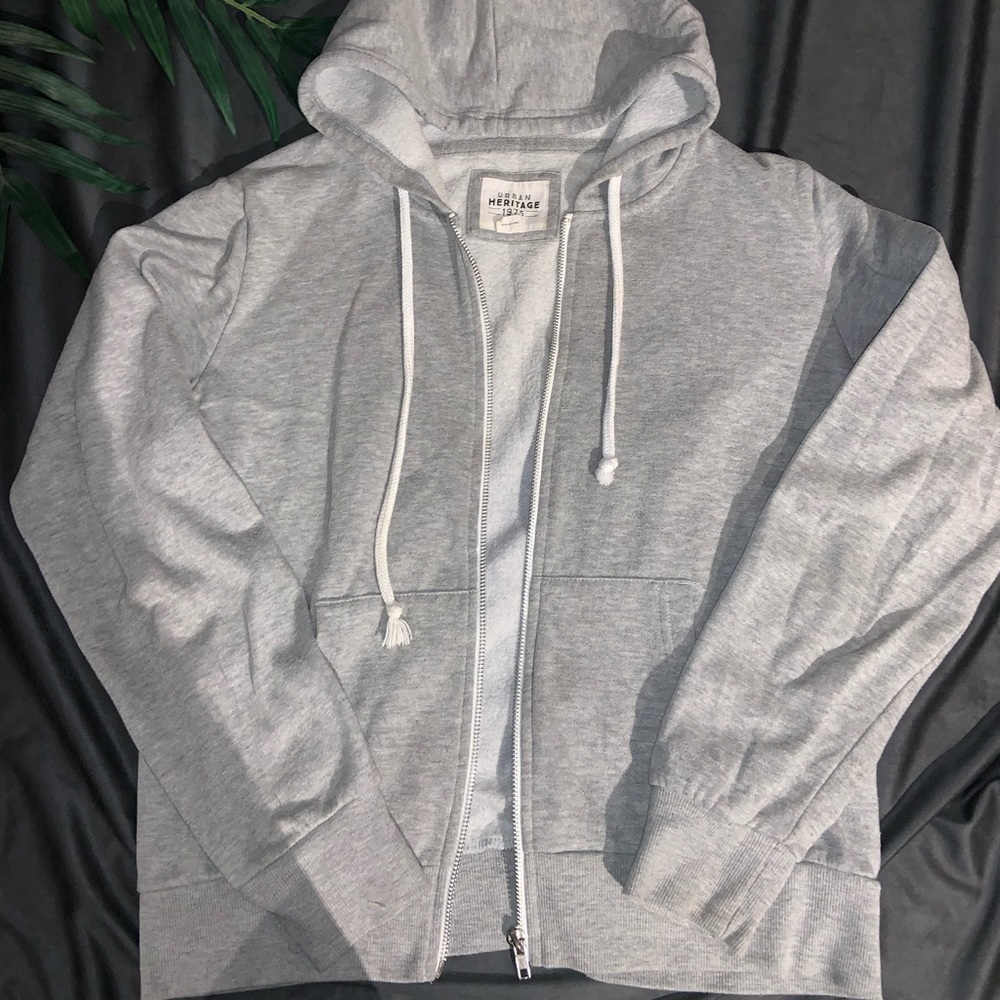 Grey zip up